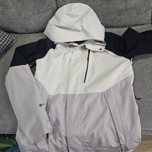 Volcom Black, Lavender and Cream Ski coat with Hood